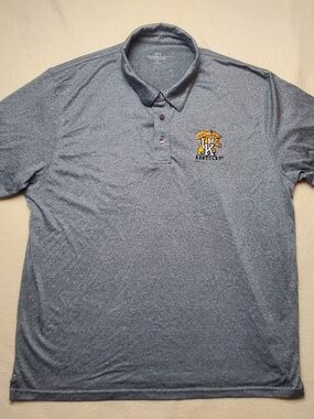 VanSport Kentucky Wildcats Polo Men's Large Gray Performance Golf Shirt